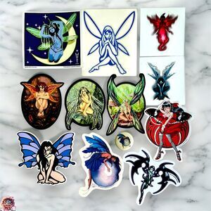 Magical Fairy Mixed Lot - 30 pcs - Prints, Stickers, Decals, Postcards, and Pin